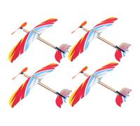 minkissy 4 Piezas Juguetes Aviones Planeadores de Creativos para Avión DIY Educativo Flexible Seguro para Desarrollo Habilidades Científicas y Coordinación Manual