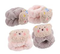 minkissy 4 Piezas lavar la correa de la muñeca convenientes pulseras de spa diademas para niños muñequeras gym muñequera gym banda de lavado de spa de muñeca spa para niños Falaise