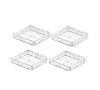 minkissy 4 Piezas Paleta De Sombras De Ojos Vacía Transparente Caja De Sombras De Ojos Contenedor De Maquillaje Para Maquillaje De Viaje y Recargar