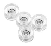 minkissy 4 Piezas Ruedas Transparentes para Patinete de Dedo con Accesorios de Repuesto para Mini Patineta Instalación Simple Diseño Único y Rendimiento de Alta