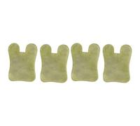 minkissy 4 Piezas Tabla De Raspar De Jade El Dúo Guasha Rodillo De Masaje Rodillo De Cuero Cabelludo Piedra De Jade Gusha Facial Masajeadores Protección De La Piel Jade Natural Raspador