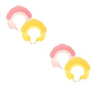 minkissy 4 Piezas Tapa De Champú De Silicona Sombrero De Ducha De Bebé Visera Para Shower Gorro De Shower Para Niños Visera De Champú Gorro De Ducha Infantil Gel De Sílice