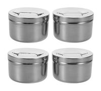 minkissy 4 Piezas Unidades Frascos Organizadores de Algodón Inoxidable con Tapa y Resistente la Humedad Almacenamiento Espacioso para Hisopos y Discos de Algodón Aptos para Salón de y Baño