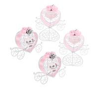 minkissy 4 Uds Cajas Caja de dulces soportes para dulces de boda envase de embalaje de carro cajas almacenaje cajas de almacenaje caja de galletas pequeños contenedores de dulces