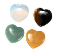minkissy 4 Uds Piedra Mesa De Comedor De Piedra Decorativa Adorno De Piedra Para El Hogar Artesanía Rosa Corazón Piedra De Palma Piedra De Corazón Piedra De Cristal Bolsillo De Piedra