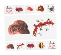 minkissy 40 Piezas calcomanías de cicatrices de halloween maquillaje de halloween disfraz halloween antifaces calcomanía de cicatriz corporal decoración tatuajes falsos herida pegatinas