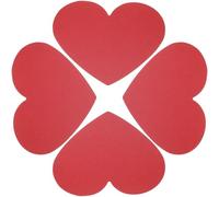 minkissy 40 Piezas Kit para Crear Tarjetas de San Valentín Papel Rojo en Forma de Corazón, Fáciles de Escribir y Resistentes al Desgaste para Proyectos y Decoraciones del Día de San
