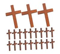 minkissy 40 Piezas Mini Cruces de Madera para Manualidades de Colgantes Forma de Cruz para Joyas y Decoración Diseño Rústico Color Marrón para Eventos y Actividades Creativas
