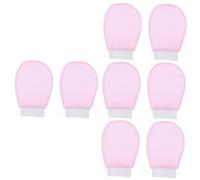 minkissy 4pares Guantes Exfoliantes De Baño Rosa Guantes De Fregar Para Exfoliación Corporal Suave y Segura Para Ducha y Spa Materiales Amigables La Piel