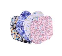 minkissy 4piezas Compresas Menstruales Lavables De Bambú Carvón Reutilizables y Ecológicas Almohadillas Sanitarias Para Cuidado Femenino Talla
