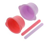 minkissy 4piezas Cuencos Para Cera Depilatoria Silicona Individual Plegable Antiadherente Color y