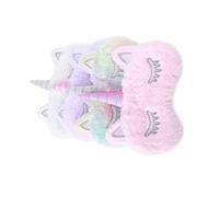 minkissy 4piezas de Unicornio Máscara para Dormir de Peluche Antifaz de Ojos de Dibujos Animados para Siestas y Viajes Morado Degradado Cinco Colores