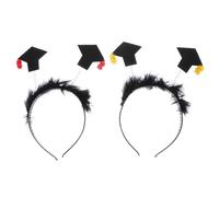 minkissy 4piezas Diadema Sombrero De Doctorado Para Graduación Aros Para Doctorado Banda Cabello Accesorios Para Fiesta De Graduación