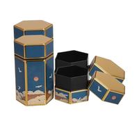 minkissy 4piezas Latas al Estilo Chino de Metal Retro de Lata Hermética para Guardar Cigarrillos Tapa Tarro Portátil para Fumar para Oficina y Viajes