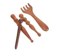 minkissy 4piezas Masaje de Madera para Reflexología Varillas de Masaje para Pies y Manos Herramienta Gua Sha de Madera para Puntos Gatillo Cuello y Espalda Masajeador Facial Manual