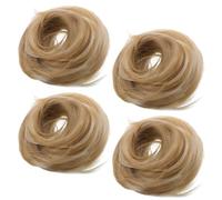 minkissy 4piezas Moños Desordenados Para Mujer Coleteros Elásticos Moños Para Extensiones De Cabello Accesorio Para Recogido De Cabello Para Uso Diario
