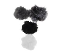 minkissy 4piezas Paravientos De Micrófono Para Exteriores Protectores Antiviento De Pelo Sintético Para Micrófonos De Solapa Accesorio Antiviento Para Lavalier Para Fotografía Transmisiones