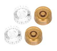 minkissy 4piezas Tapa de Perilla para Guitarra Eléctrica Color Negro Material Reemplazo para Control de Volumen y Tono Accesorios para Instrumentos Musicales