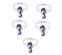 minkissy 5 Anillos Descoloridos Por La Temperatura Anillos De Aleación De Zinc Joyería Del Estado De Ánimo