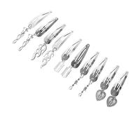 minkissy 5 Pares Horquilla Gótica Pinzas Para El Cabello Góticas Quebrar Clips De Garra Para Cabello Grueso Acortar Pinza Para El Cabello Horquillas Para El Cabello Silver Aleación De Zinc