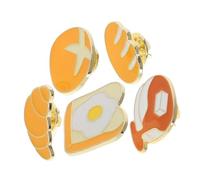 minkissy 5 Piezas Broche De Pan Joyas De Limón Geniales Alfileres Esmaltados Para Mochilas. Letrero De Estaño Redondo Accesorios Limon Imán De Golf Decoración De Cítricos Aleación De Zinc