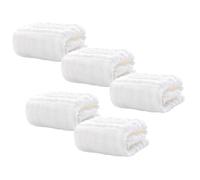 minkissy 5 piezas Toallas de Muselina para Bebés de y Absorbentes para Limpiar y Secar para Piel Color Blanco