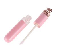 minkissy 5 Tubos De Lápiz Labial Vacíos Transparentes Con Tapa De Corazón Contenedor De Bálsamo Labial Diy Contenedores De Tubo De Bálsamo Labial Rellenables Para Mujeres Y Niñas