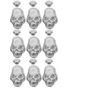 minkissy 50 Piezas de Remaches de Aleación Diseño de Calavera para Ropa Punk, Accesorios para Bolsos y Zapatos, Kit de Tachuelas para Manualidades de Cuero, Decoración Diy, Tamaño 8