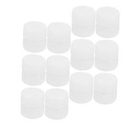 minkissy 50 Piezas de Sonajeros de Plástico Blanco para Bebés, Accesorios para Muñecos y Cochecitos, Caja de Sonajero Que Desarrolla la Coordinación Mano-ojo