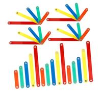 minkissy 50 Piezas Tiras Magnéticas Geométricas para Herramienta de Construcción Matemática Manipulativo para Aprendizaje Primaria