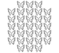 minkissy 50 Unidades Dijes Metálicos para Uñas Plateados 3d Pedrería Adornos de Volantes para Manicura Acrílica DIY Accesorios de Decoración para Uñas y Arte Creativo