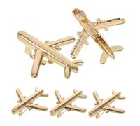 minkissy 5piezas Broche de Avión de Metal Prendedor de Solapa para Mujer Broches de Avión para Bolsos Camisas y Atuendo Diario Accesorio de Alfiler para Cuello
