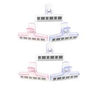 minkissy 6 Clips de Acrílico para Partituras Piano, Soporte Transparente para Notas Musicales, Clips Portátiles para Uso en Conciertos
