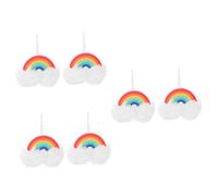 minkissy 6 Piezas bola de baño de arco iris bola de malla de baño de arco iris esponja de lufa bañera de bebé tenis depurador de bolas de malla de baño bola de malla de ducha de arco iris