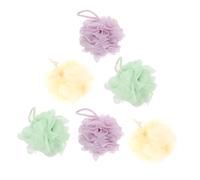 minkissy 6 Piezas Bola De Baño Esponja De Baño Natural Esponjas Estera Calabaza Cuerpo Hombres Esponja De Malla De Ducha Esponja Natural Puff Neto Women Bath Bañera Educación Física
