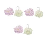 minkissy 6 Piezas bola de baño exfoliante de baño flor burbuja depurador de limpieza de baño casa de banho baños esponja de baño esponja baño herramienta de limpieza de la piel de la ducha