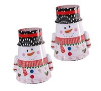 minkissy 6 Piezas Caja de almacenaje caja de galletas cajas almacenaje vaso con tapa decoración de la bandeja recipientes para alimentos sostenedor del tarros de dulces