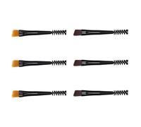 minkissy 6 Piezas Cepillo De Cejas Conector De Micrófono Limpiador De Escobillas De Baño Etiqueta Adhesiva Bolsa De Estudio Manejar Portátil Sombra Peine Sencillo Facial Nylon Black