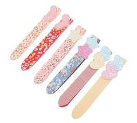 minkissy 6 Piezas Diadema Con Etiqueta Engomada De La Franja Del Pelo Brillar Pegatinas Accesorios Para El Cabello Para Mujeres Elástico Para El Cabello Women Bigudí Nailon