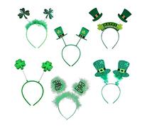 minkissy 6 Piezas diadema de hair topper fiesta disfraz favores de fiesta irlandeses diademas decoración apoyo de la fiesta del festival calle. la diadema de patrick el plastico
