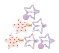 minkissy 6 Piezas Horquilla Estrella Rizador De Pelo Mini Pinzas Para El Cabello Clip De Estrella Pinzas Para El Cabello De Para Niñas Coleteros Broches Para El o El Plastico