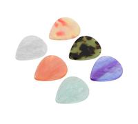 minkissy 6 Piezas Púas de Resina para Guitarra con Colores Distintivos Delgadas y Resistentes para Técnicas Rápidas Compatibles con Guitarra Eléctrica Acústica para Principiantes y Estilos