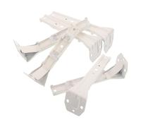 minkissy 6 Piezas Soportes de Montaje para Rieles de Cortinas con Clips Dobles Laterales, de Hierro Blanco Reforzado con Soldadura para Soporte Fuerte y Ajuste Fiable en Hoteles y Oficinas