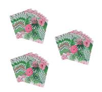 minkissy 60 Piezas servilletas de fiesta servilleta de fiesta tropical decoración de tropical decoración hawaiana impresión de servilletas hawai Desechable Hojas