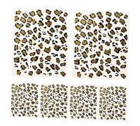 minkissy 6hojas Pegatinas Temporales De Tatuaje De Cuerpo Con Estampado De Leopardo De Calcas Realistas De Transferencia Agua Para Mujeres Decoración Versátil Para Fiestas y Carnavales