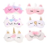 minkissy 6piezas Máscaras Para Dormir Ojos Antifaz Cómodo Para Adolescentes Diseño
