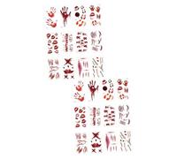 minkissy 72 Hojas Puntada De Herida Pegatinas Pegatinas Zombis Pegatinas Tatuajes De Zombies Pegatinas Víspera De Todos Pegatinas Patrón De De Sangre Pegatinas