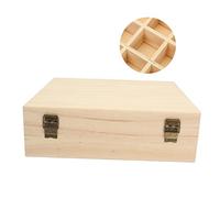 minkissy 72agujeros Caja De Madera para Botellas De Esencial Organizador Portátil De Aceites Almacenamiento y Seguro para Viajes para Presentaciones y Exhibiciones