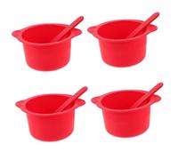 minkissy 8 Juegos Tinte Fusor Gel Bote De Cera Para Depilación Profesional Quemador Doble Barras De Cera Para El Cabello Rellenar Derretir Paraca Rojo Gel De Sílice Reutilizable