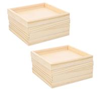 minkissy 8 Piezas Bandejas Montessori de Madera para Clasificar Puzzles Bandejas Pequeñas de Madera Accesorios para Organizar y Almacenar de Rompecabezas